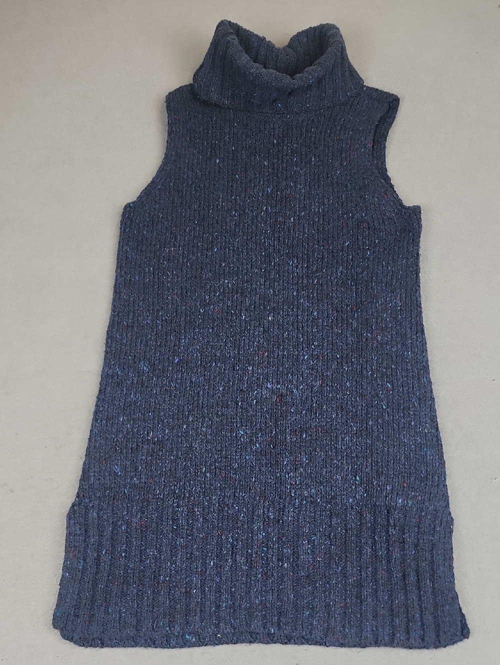 Cynthia Rowley Sleeveless Turtleneck Knit Tunic Style in Navy with Speckles S
